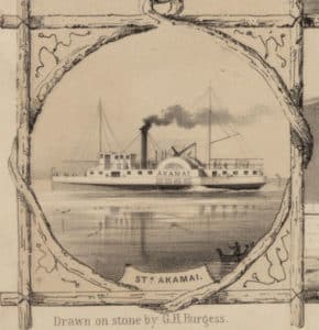 Akamai steamer c. 1853