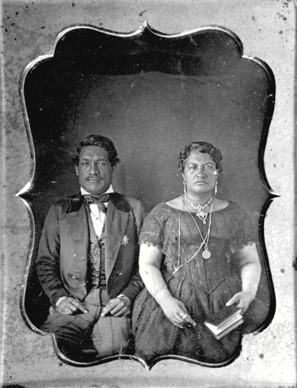 Kamehameha III and Kalama ca. 1850