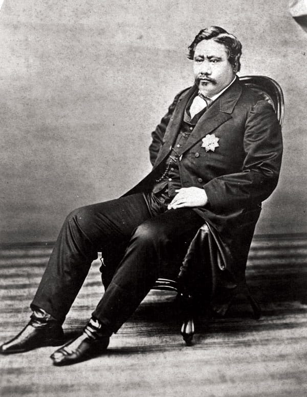King Kamehameha V in chair