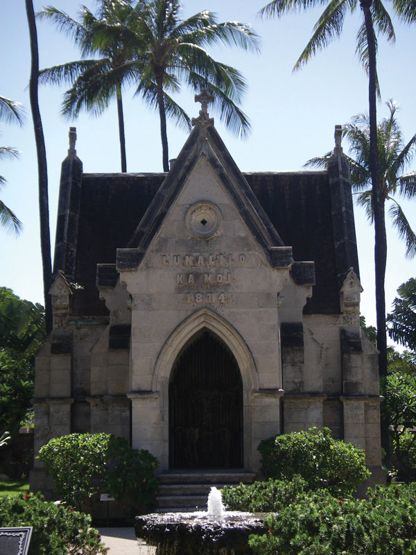 Mausoleum of King Lunalilo on the grounds of Kawaiahao church