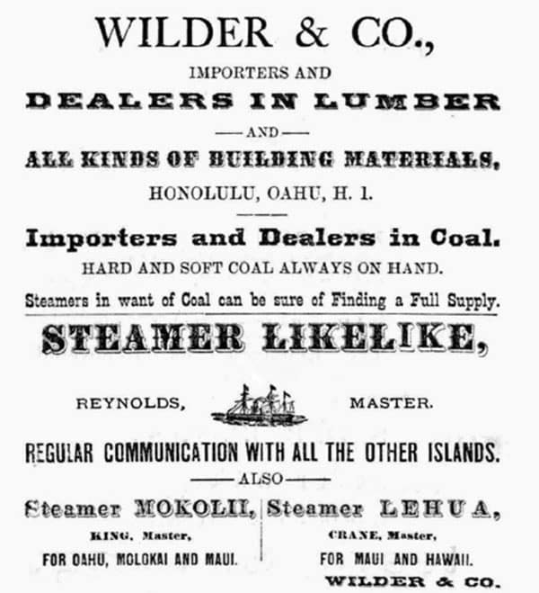Wilder Company ad 1880